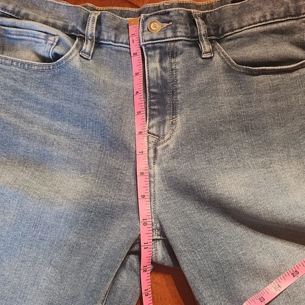 Banana Republic Traveler Mid Rise Slim Leg Jeans, 33 X 33, Blue Denim